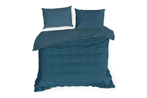 Nova3 pamut-szatén ágyneműhuzat Gránátkék 140x200 cm - 70x80 cm 1db