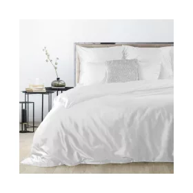   Dina egyszínű pamut-szatén ágyneműhuzat Fehér 220x200 cm - 70x80 cm 2db