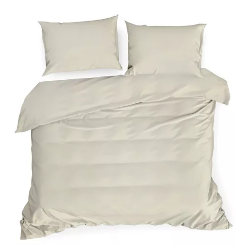 Dina egyszínű pamut-szatén ágyneműhuzat Bézs 160x200 cm - 70x80 cm 2db