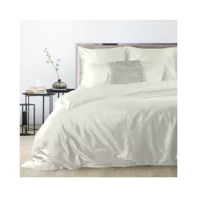   Dina egyszínű pamut-szatén ágyneműhuzat Krémszín 160x200 cm - 70x80 cm 2db