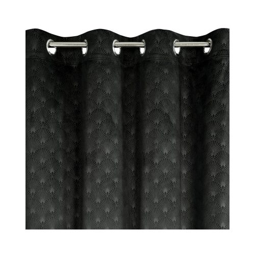 Julia bársony sötétítő függöny Fekete 140x250 cm