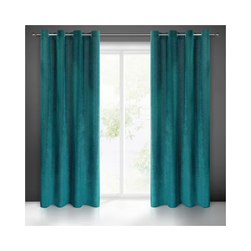 Lussi áttört jacquard mintás bársony függöny Sötét türkiz 140x250 cm