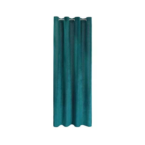 Lussi áttört jacquard mintás bársony függöny Sötét türkiz 140x250 cm