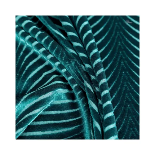 Lussi áttört jacquard mintás bársony függöny Sötét türkiz 140x250 cm