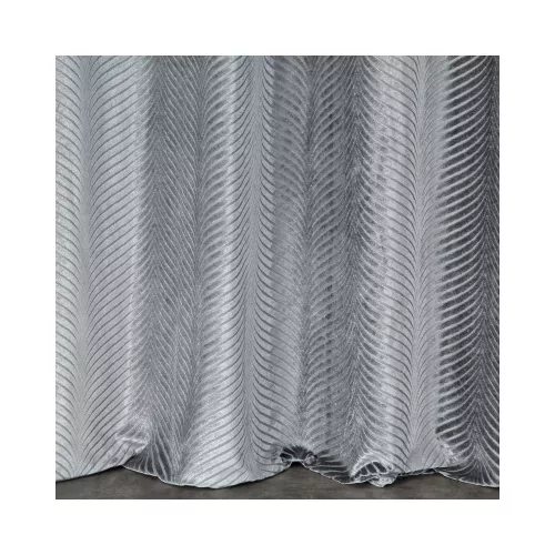 Lussi áttört jacquard mintás bársony függöny Acélszürke 140x250 cm