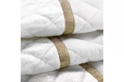 Kristin bársony ágytakaró Fehér 220x240 cm