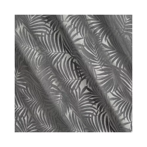 Livia áttört pálmalevél mintás bársony függöny Acélszürke 140x250 cm