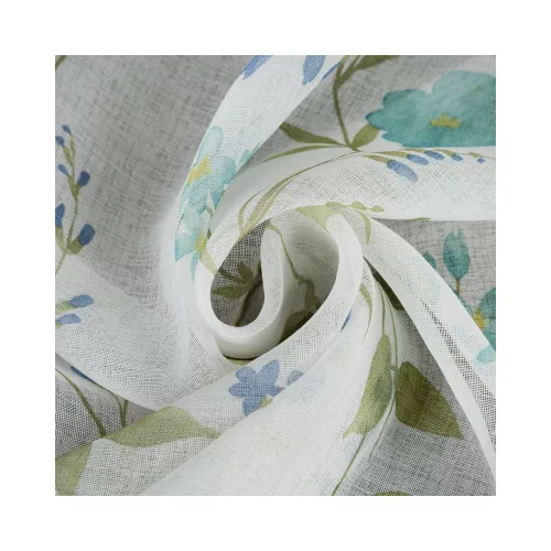 Mia mintás dekor függöny Fehér/kék 140x250 cm