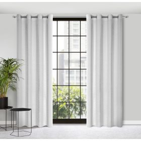   Isla áttört geometriai mintás bársony függöny Fehér 140x250 cm