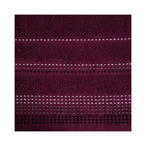 Pola csíkos törölköző Burgundi lila 30x50 cm