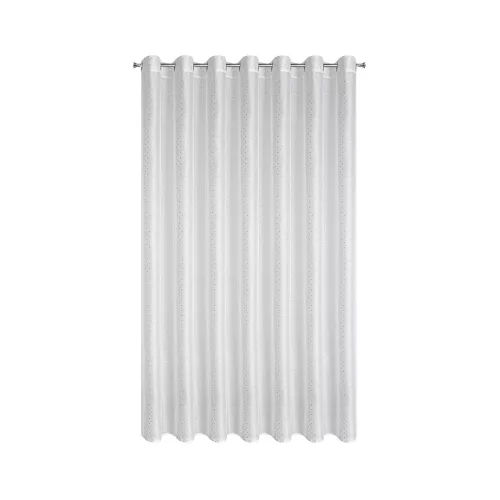 Sibel mintás dekor függöny Fehér/ezüst 300x250 cm