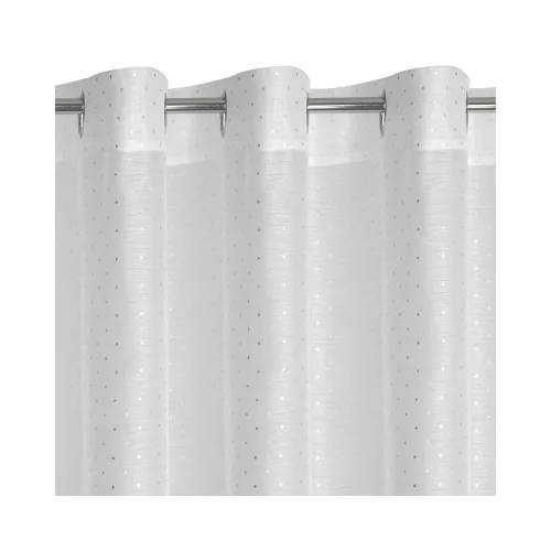 Sibel mintás dekor függöny Fehér/ezüst 300x250 cm