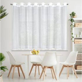   Cassie fényáteresztő függöny arany csipkével Fehér 300x150 cm