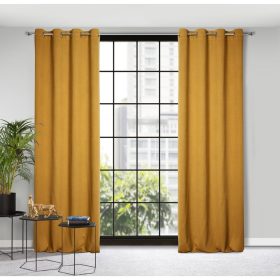   Amaro sötétítő függöny apró szerkezeti mintával Mézsárga 135x250 cm