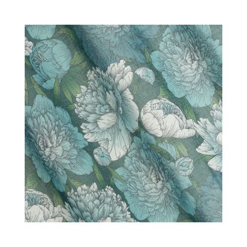 Aster mintás dekor függöny Kék/zöld 140x250 cm