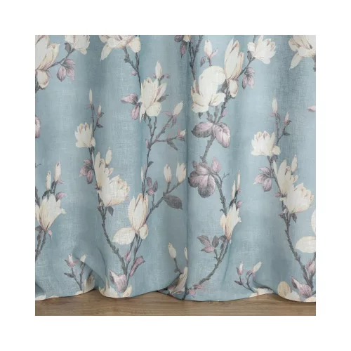 Luna mintás dekor függöny Szürke/rózsaszín 140x250 cm