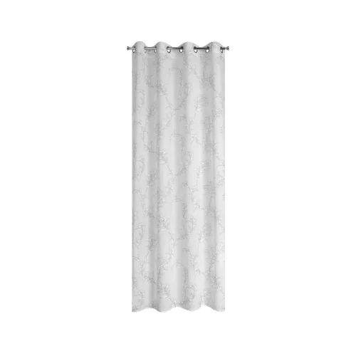 Fiore mintás dekor függöny Fehér/szürke 140x250 cm