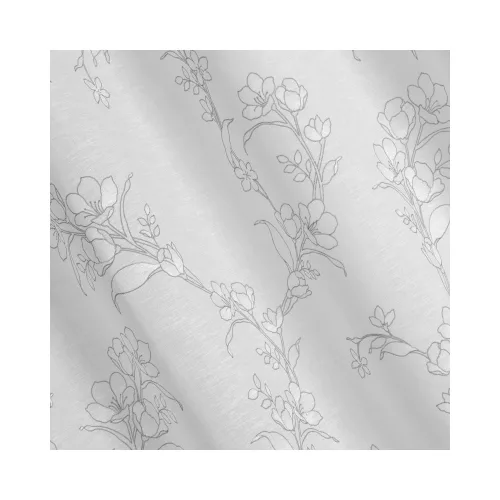 Fiore mintás dekor függöny Fehér/szürke 140x250 cm
