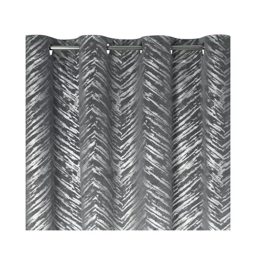 Sara bársony sötétítő függöny Acélszürke/ezüst 140x250 cm