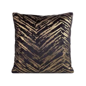 Sara bársony párnahuzat Fekete/arany 40x40 cm