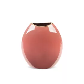 Sibel kerámia váza Sötét rózsaszín/arany 22x12x25 cm