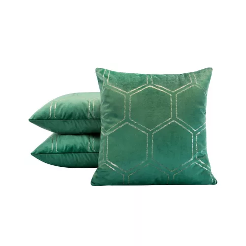Blink12 bársony párnahuzat Sötétzöld 45x45 cm