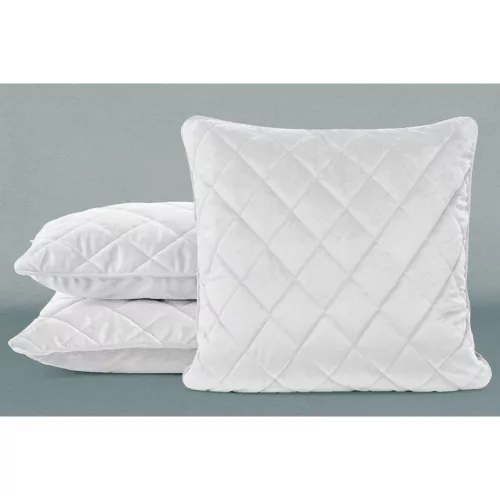 Steppelt  bársony párnahuzat Fehér 45x45 cm