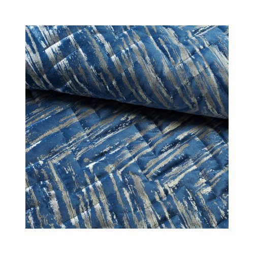 Agata1 bársony ágytakaró Gránátkék/arany 170x210 cm