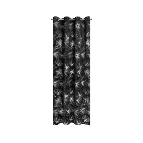 Stella bársony sötétítő függöny Fekete/ezüst 140x250 cm