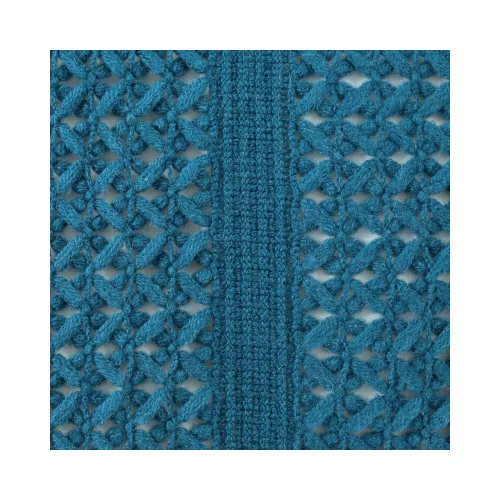 Szőtt akril takaró rojtokkal Gránátkék 130x170 cm