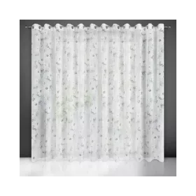   Bessy mintás dekor függöny Fehér/szürke/rózsaszín 350x250 cm