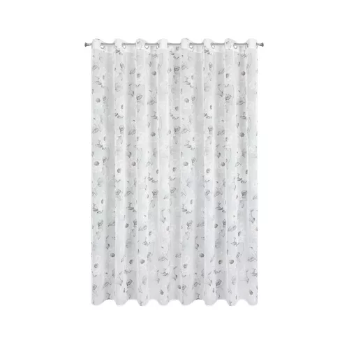 Bessy mintás dekor függöny Fehér/szürke/rózsaszín 350x250 cm