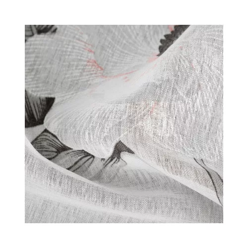 Bessy mintás dekor függöny Fehér/szürke/rózsaszín 350x250 cm
