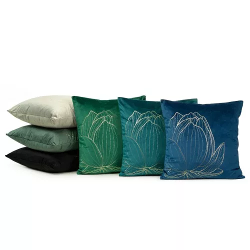 Blink19 bársony párnahuzat Sötét menta 45x45 cm