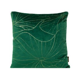   Blink25 bársony párnahuzat Sötétzöld/világos arany 45x45 cm