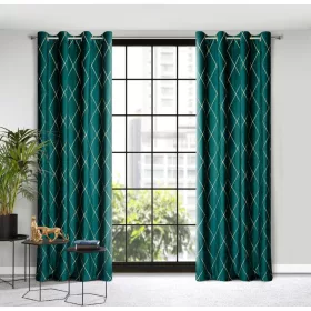   Margo Pierre Cardin bársony sötétítő függöny Türkiz/arany 140x250 cm