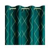 Margo Pierre Cardin bársony sötétítő függöny Türkiz/arany 140x250 cm