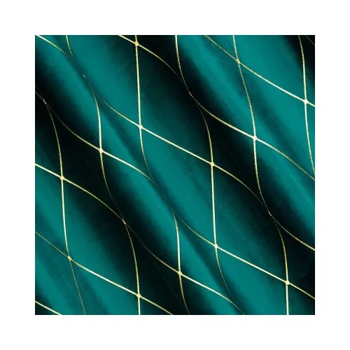 Margo Pierre Cardin bársony sötétítő függöny Türkiz/arany 140x250 cm