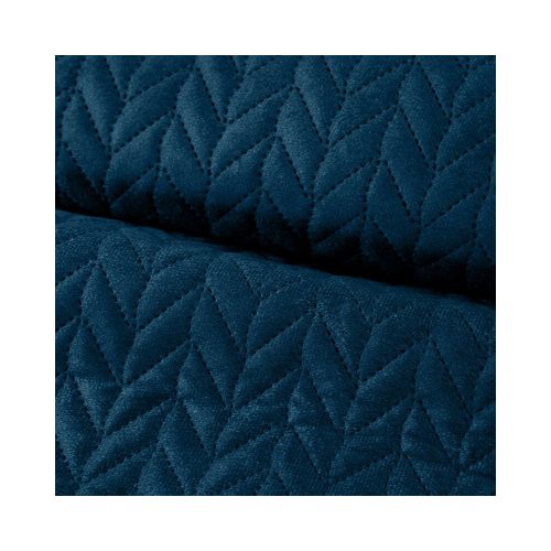 Luiz4 bársony ágytakaró halszálka mintával  Gránátkék 170x210 cm