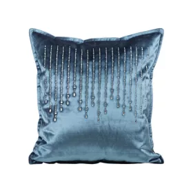   Royal1 bársony párnahuzat cirkónia díszítéssel Kék 45x45 cm