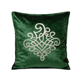   Royal3 bársony párnahuzat ezüst színű díszítéssel Sötétzöld 45x45 cm