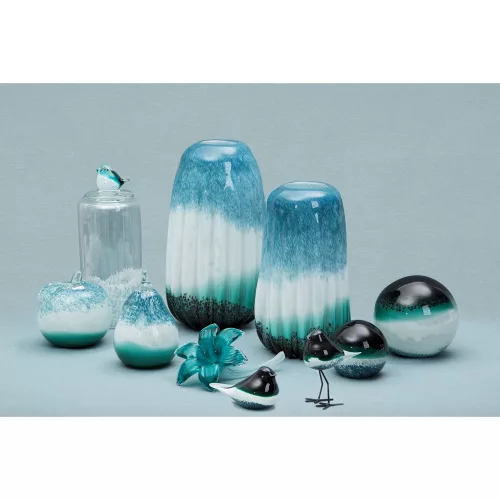 Dagi üveg alma figura Türkiz 13x12x12 cm