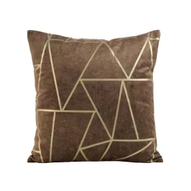   Blink29 bársony párnahuzat Sötét barna/világos arany 45x45 cm