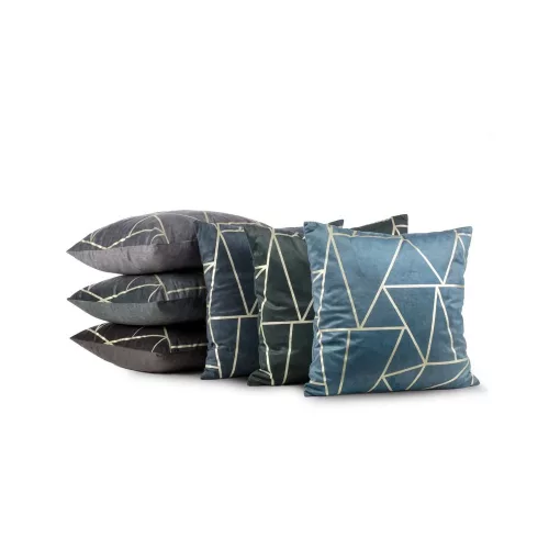 Blink29 bársony párnahuzat Sötét barna/világos arany 45x45 cm