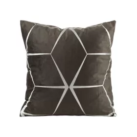 Blink28 bársony párnahuzat Sötét barna/ezüst 45x45 cm