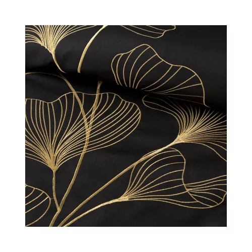 Haft2 hímzett pamut-szatén ágyneműhuzat Fekete 160x200 cm - 70x80 cm 2db