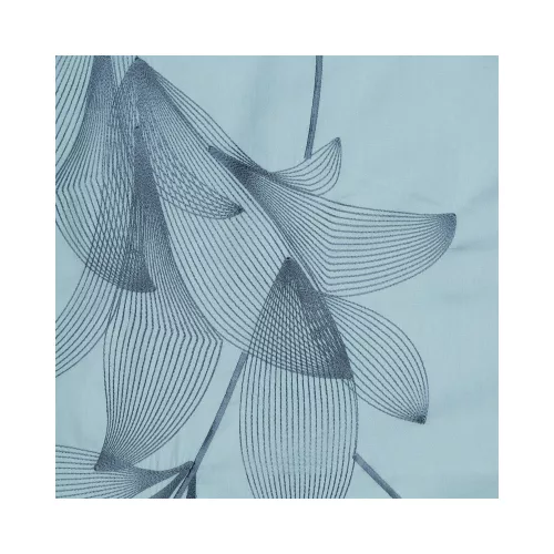 Haft7 hímzett pamut-szatén ágyneműhuzat Acélszürkekék 160x200 cm - 70x80 cm 2db