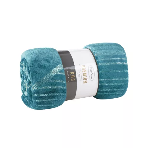 Ginko3 plüss takaró Türkiz 150x200 cm
