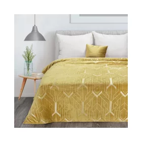 Ginko4 plüss takaró Mézsárga 150x200 cm