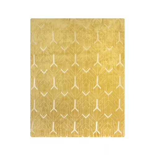 Ginko4 plüss takaró Mézsárga 150x200 cm